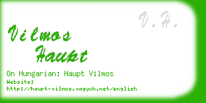 vilmos haupt business card